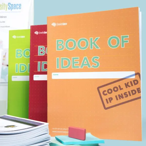 A close up of the different versions of the Book of Ideas associated with the Book of Ideas Class Pack.